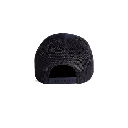 Bee Inspired Team Trucker Cap in Navy, trucker cap with a foam front and mesh back, back view