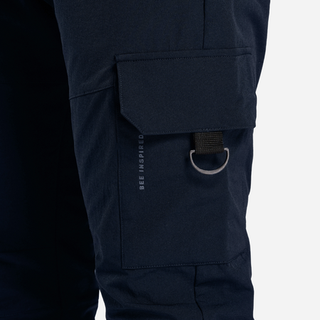 Bee Inspired Guardiola Cargo Pants in Dark Navy, regular fit cargo trousers with utility pockets and tonal branding