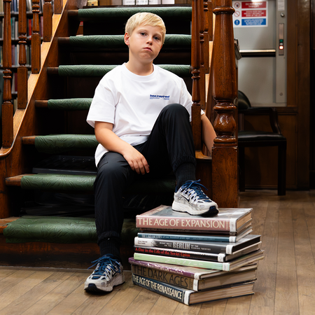 Junior Ajer T-Shirt- White/Blue