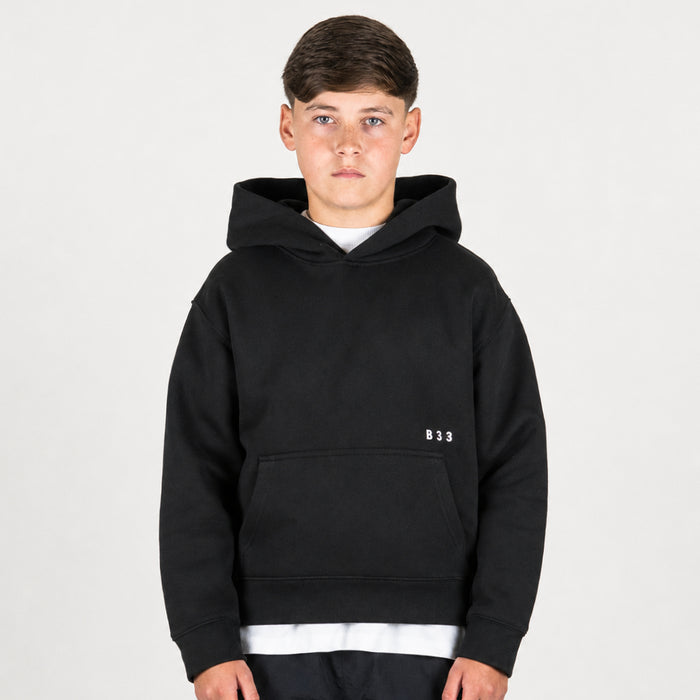 Junior Initial Hoodie - Black