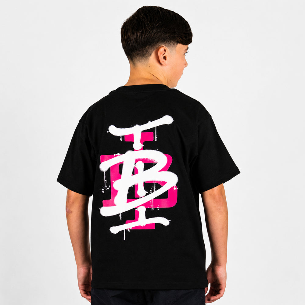 Junior Tonali T-Shirt- Black/Pink