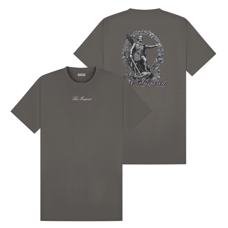 Bee Inspired Mina T-Shirt in Charcoal Relaxed Fit, boxy square oversized fit tee, front view