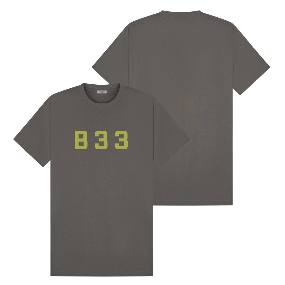Recoba T-Shirt - Charcoal/Lime Relaxed Fit