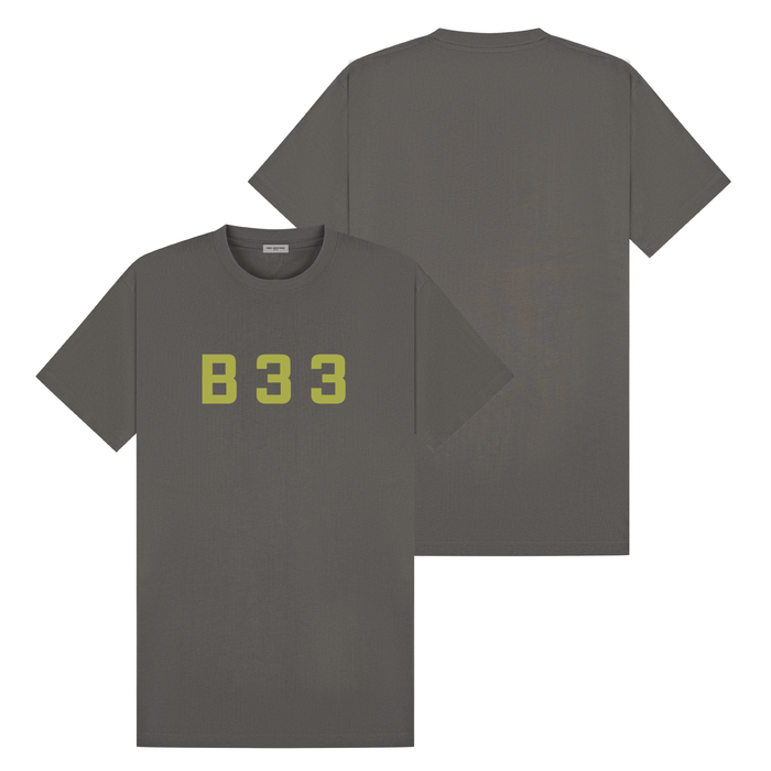 Recoba T-Shirt - Charcoal/Lime Relaxed Fit