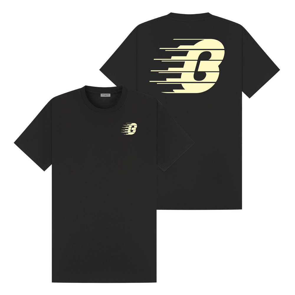 Pavia T-Shirt - Black/Lemon Regular Fit