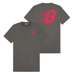 Pavia T-Shirt - Charcoal/Red Relaxed Fit