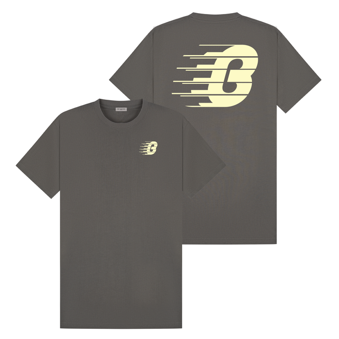 Pavia T-Shirt - Charcoal/Lemon Regular Fit