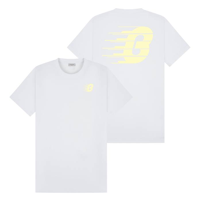 Pavia T-Shirt - White/Lemon Regular Fit