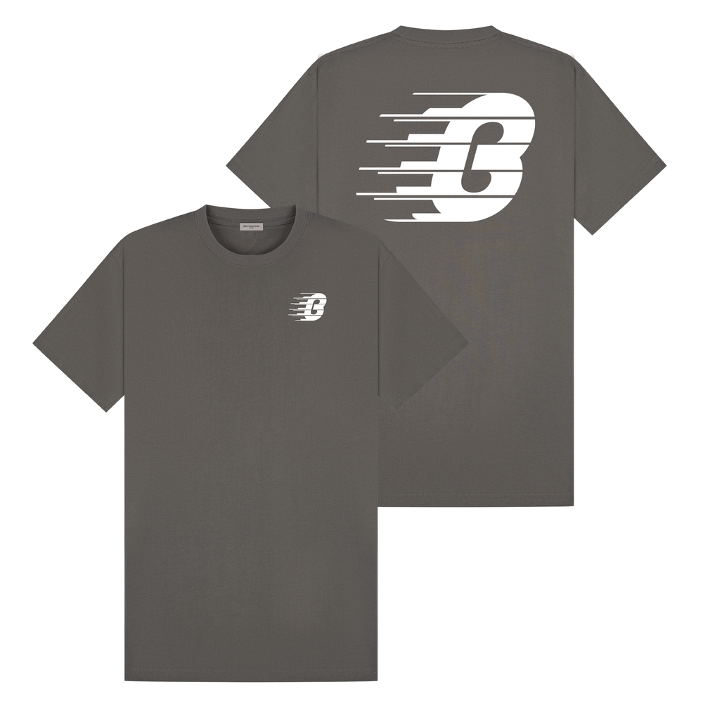 Pavia T-Shirt - Charcoal/White Relaxed Fit