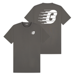 Pavia T-Shirt - Charcoal/White Relaxed Fit