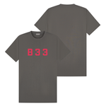 Recoba T-Shirt - Charcoal/Red Relaxed Fit