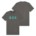 Recoba T-Shirt - Charcoal/Teal Regular Fit