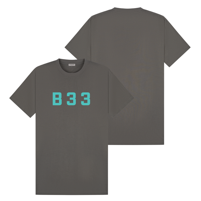 Recoba T-Shirt - Charcoal/Teal Regular Fit