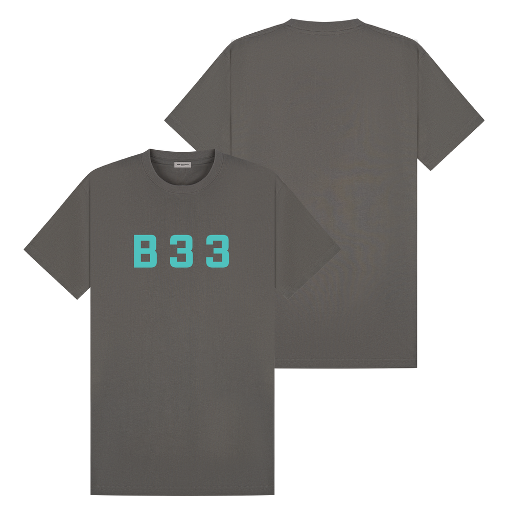 Recoba T-Shirt - Charcoal/Teal Relaxed Fit