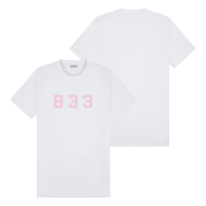 Recoba T-Shirt - White/Pink Relaxed Fit