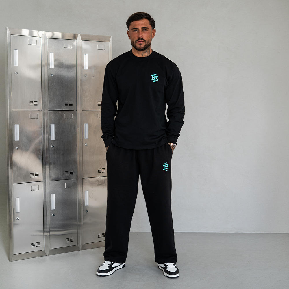 Guedes Jogpant - Black/Aqua