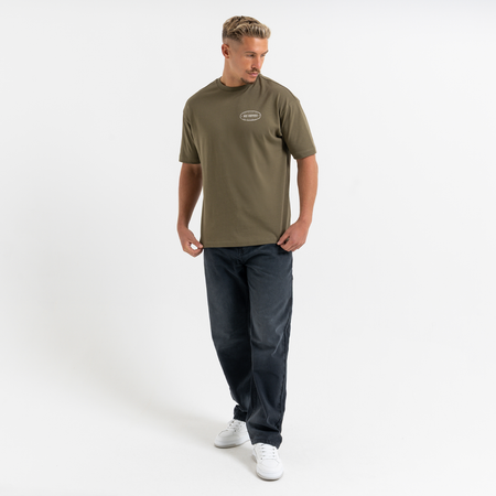 Bee Inspired Juninho T-Shirt in Khaki, relaxed fit tee with a heritage-inspired graphic, back view