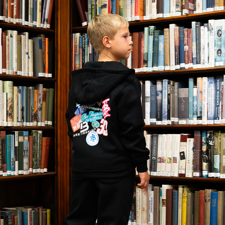 Junior Lazo Zip Hoodie - Black