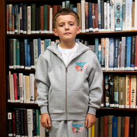Junior Lazo Zip Hoodie - Grey