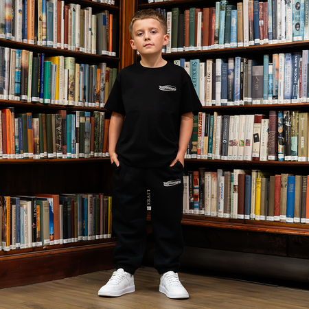 Junior Senesi Jogger - Black/Ecru