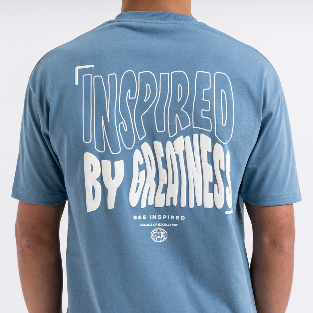 Aguirre T-Shirt - Dusky Blue/White