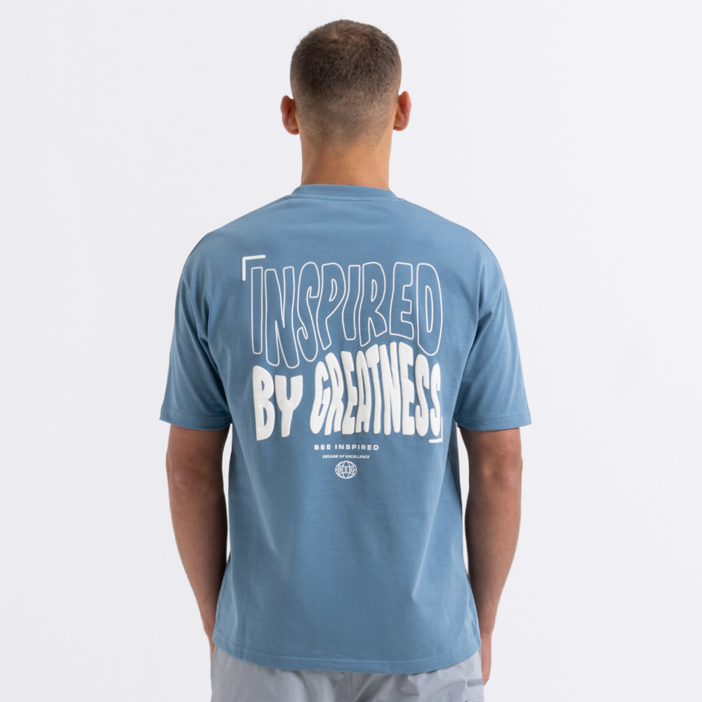 Aguirre T-Shirt - Dusky Blue/White
