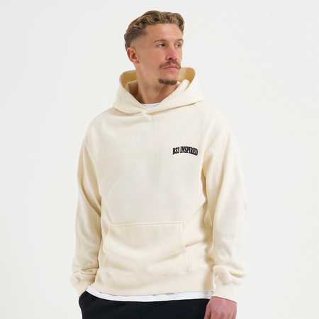 Bee Inspired Zabaleta Hoodie in Ecru, relaxed fit hoodie in premium heavyweight cotton, front view