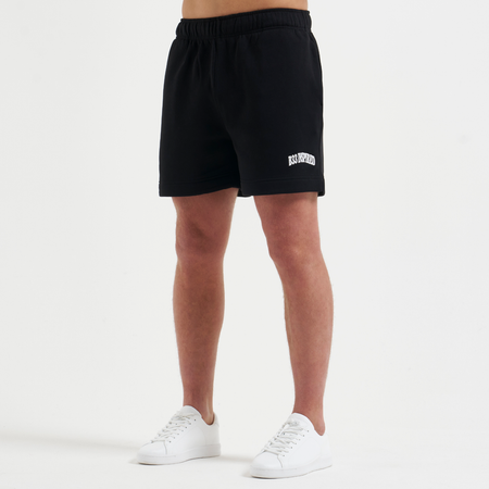 Bee Inspired Zabaleta Short in Black, relaxed fit shorts in premium heavyweight cotton, front view