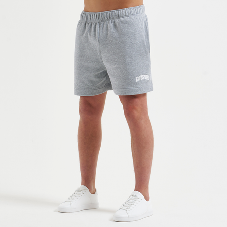 Bee Inspired Zabaleta Short in Grey Marl, relaxed fit shorts in premium heavyweight cotton, front view