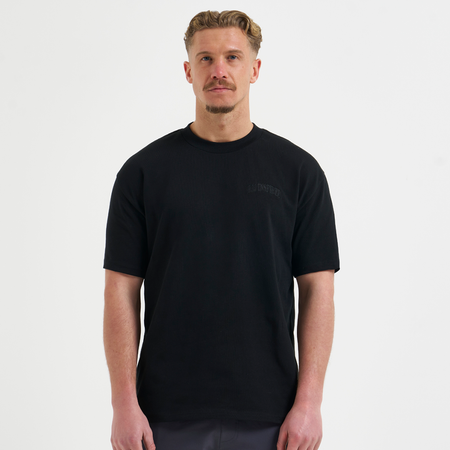 Bee Inspired Zabaleta T-Shirt in Black, relaxed fit tee in premium heavyweight cotton, front view