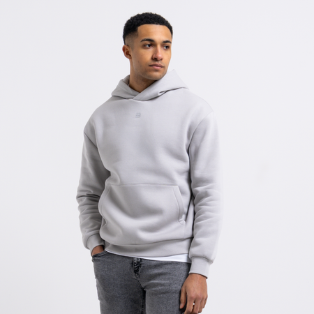 Bee Inspired Barella Hoodie in Light Grey, relaxed fit hoodie in a muted transitional tone, front view