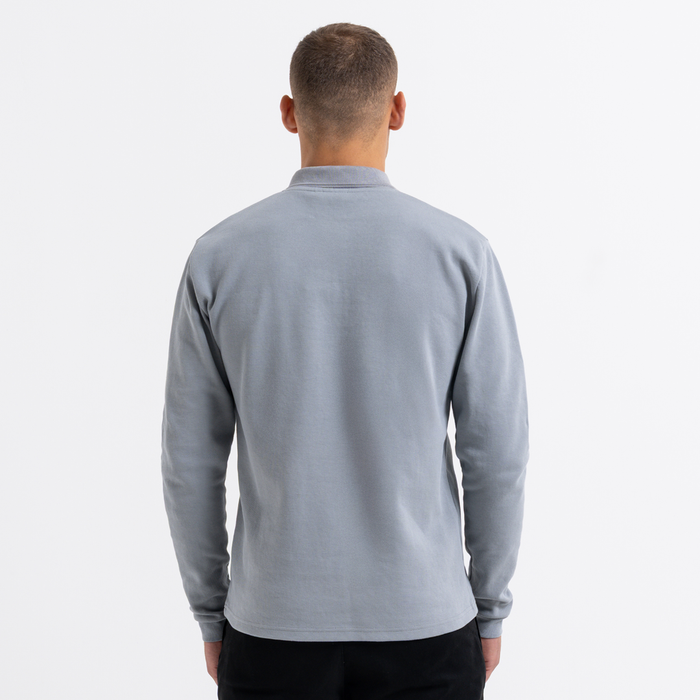 Demme Long Sleeve Polo Shirt - Concrete