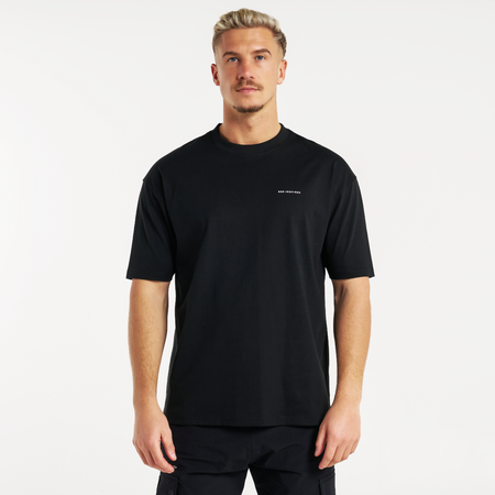 Bee Inspired Diallo T-Shirt in Black, relaxed fit tee designed for easy layering, front view
