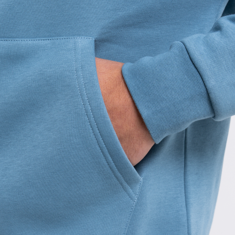 Diallo Zip Hoodie - Dusky Blue