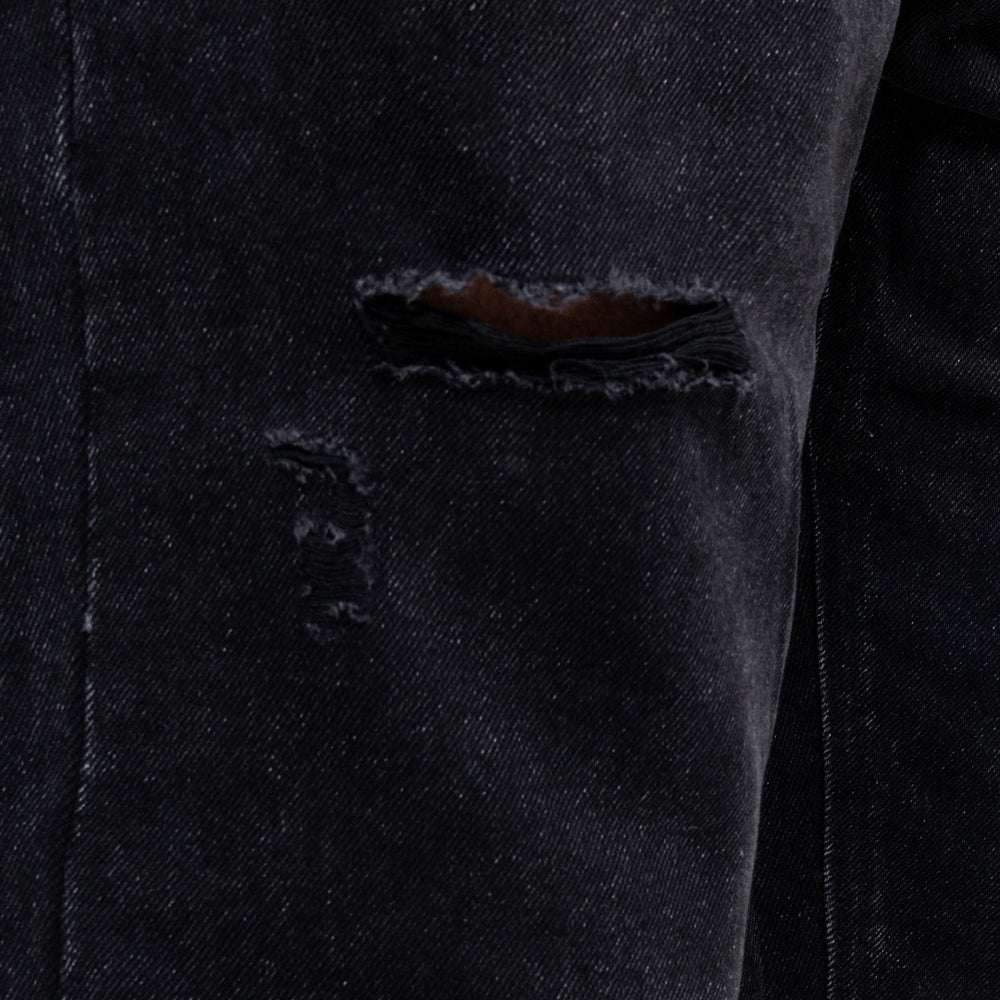 Garnacho Jean Shorts - Washed Black