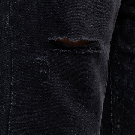 Garnacho Jean Shorts - Washed Black