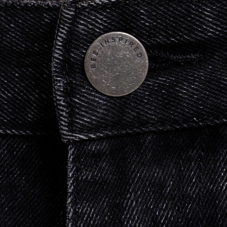 Garnacho Jean Shorts - Washed Black