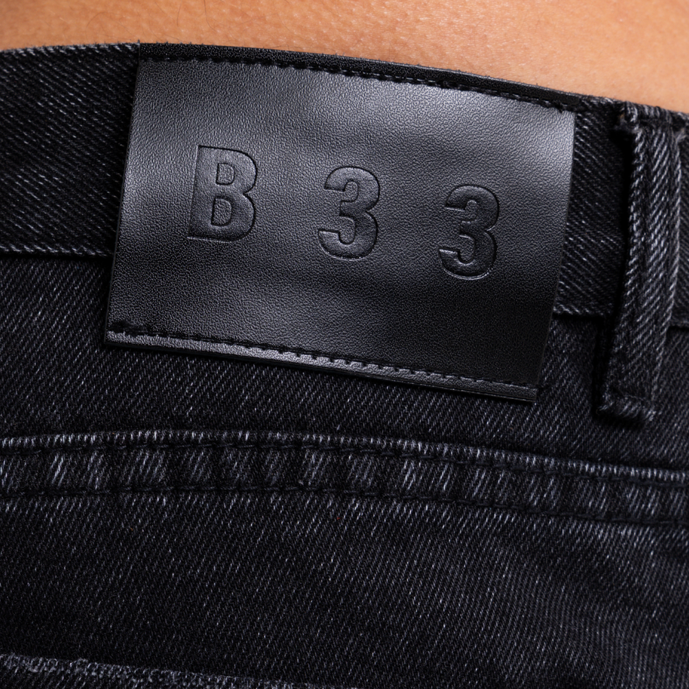 Garnacho Jean Shorts - Washed Black
