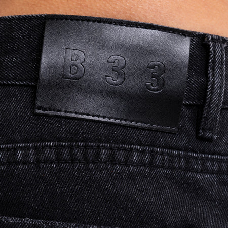 Garnacho Jean Shorts - Washed Black