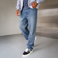 Garnacho Relaxed Jeans - Mid Blue