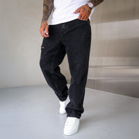 Garnacho Relaxed Jeans - Washed Black