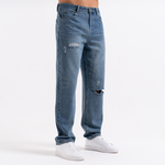 Garnacho Relaxed Jeans - Mid Blue