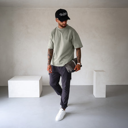 Guardiola Cargo Pants in charcoal with multiple utility pockets