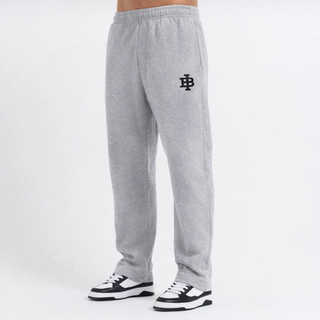 Bee Inspired Guedes Jogpant in Grey Marl, jogpants with a clean embroidered BI monogram, close-up crop shot
