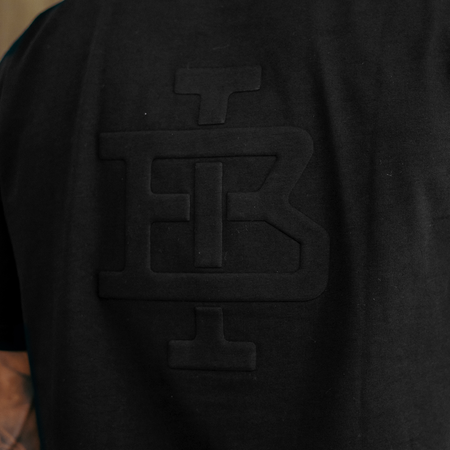 Guedes Oversized Embossed T-Shirt - Black