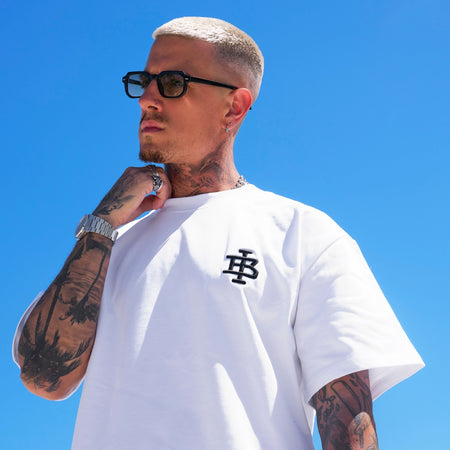 Guedes Oversized T-Shirt - White/Black