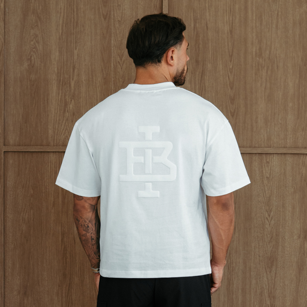 Guedes Oversized Embossed T-Shirt - White