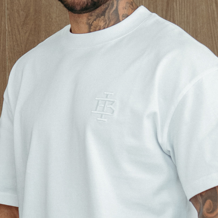 Guedes Oversized Embossed T-Shirt - White