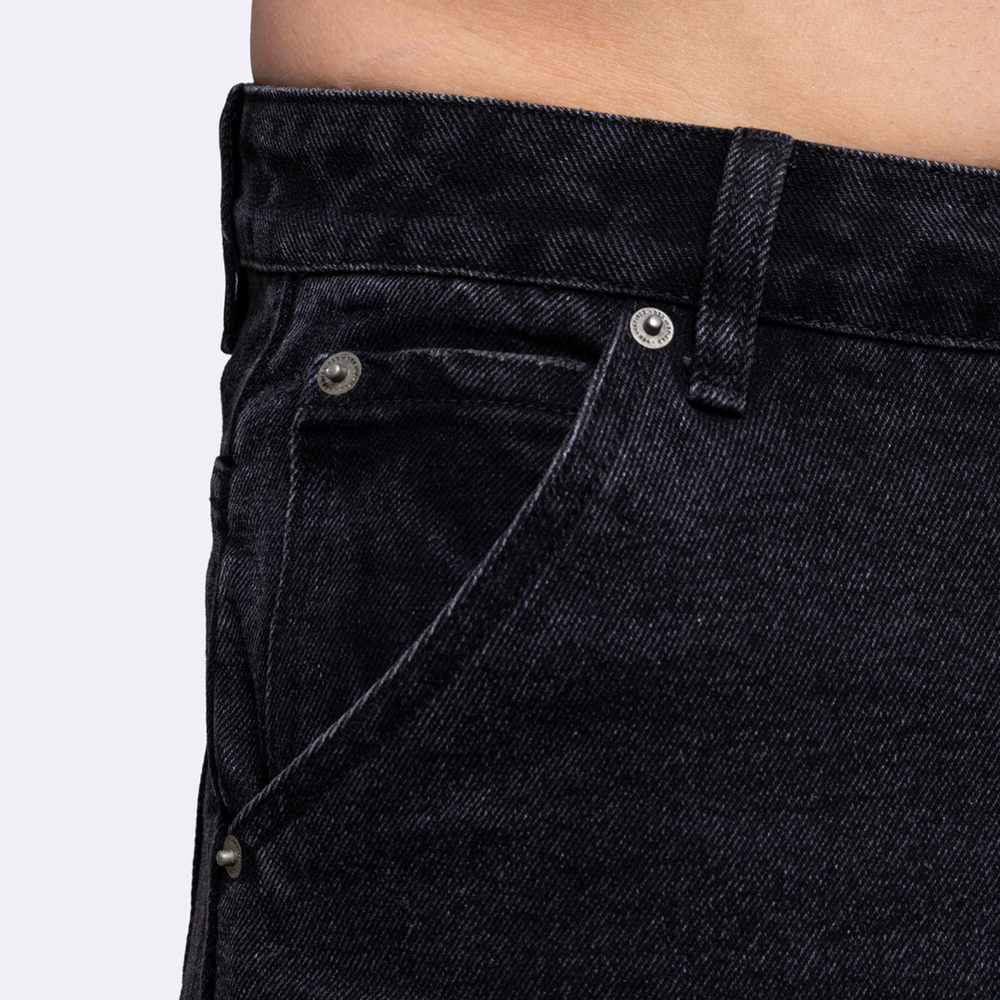 Gueye Denim Short - Washed Black