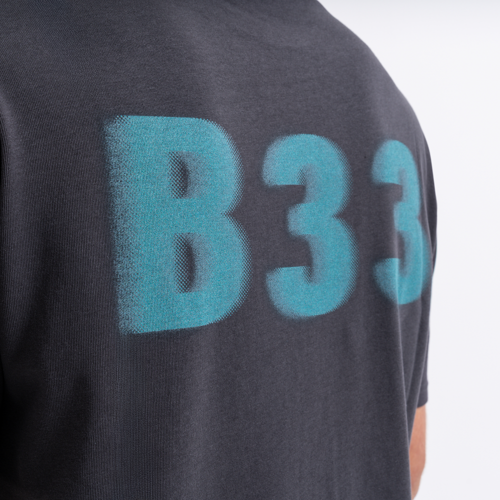 Hallberg T-Shirt - Charcoal/Turquoise
